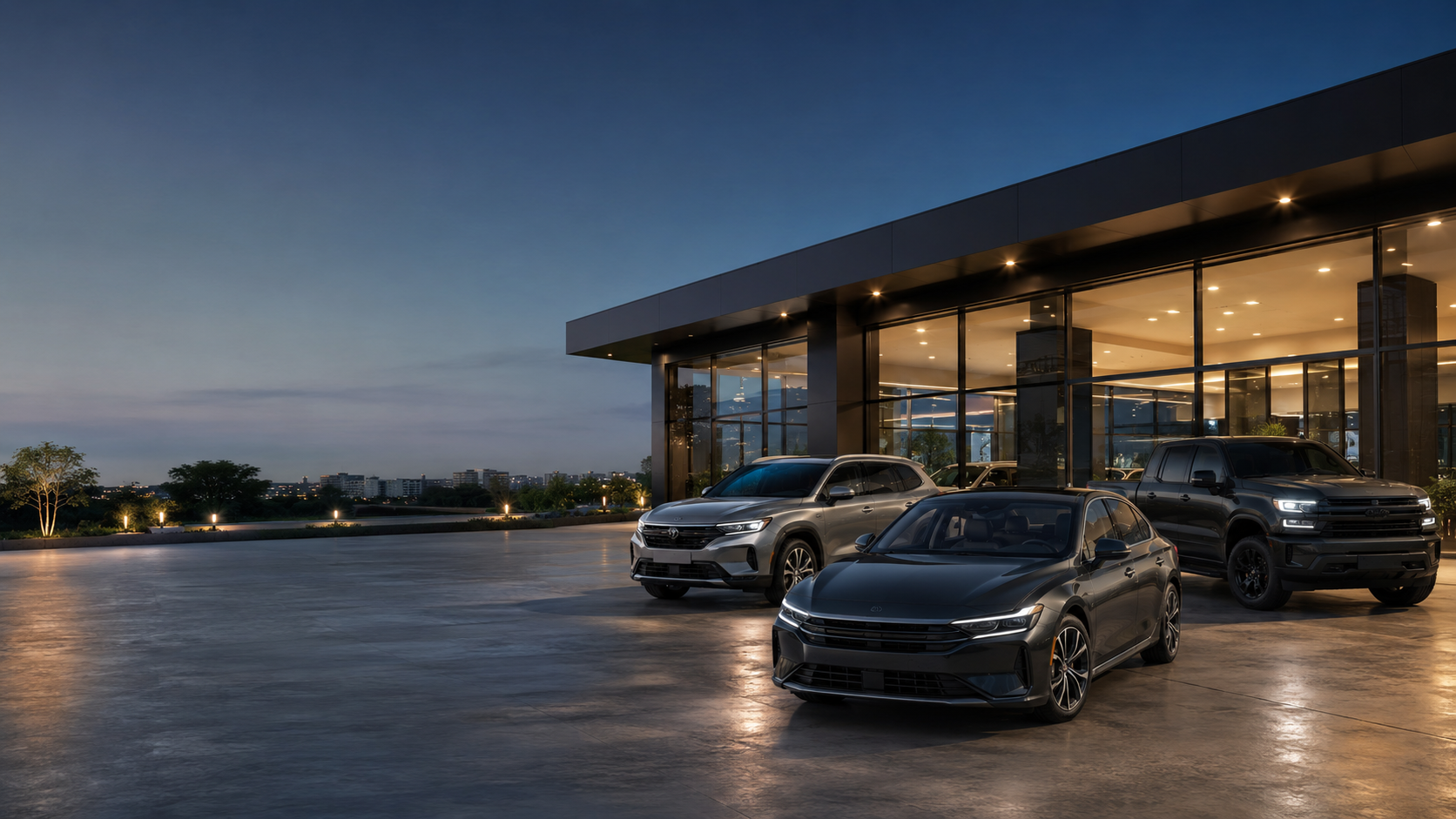 Showroom Portela Veículos com diferentes categorias de automóveis